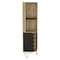 Tuhome Audra Corner Bar Cabinet Six Built-in Wine Rack, Two Shelves, Four Shelves With Door, Aged Oak/Black BMW7763 - alternate 7